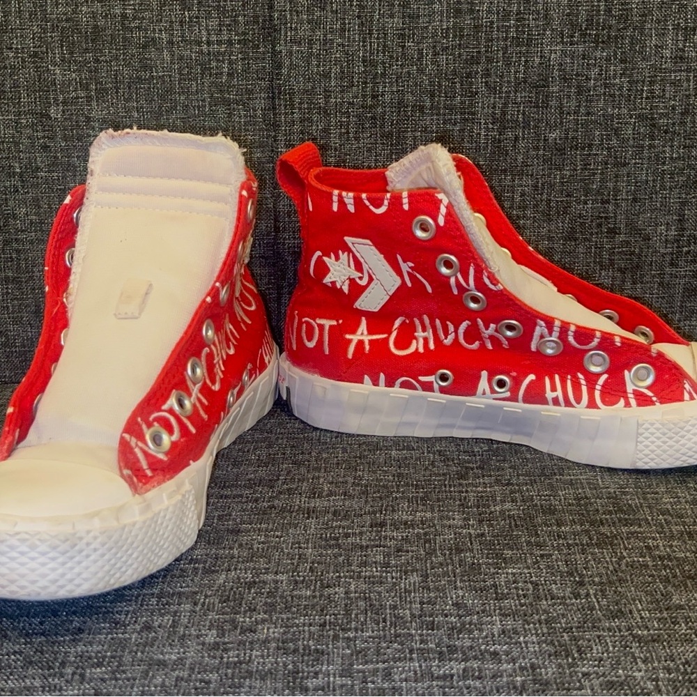 Kids Red High-Top Sneakers